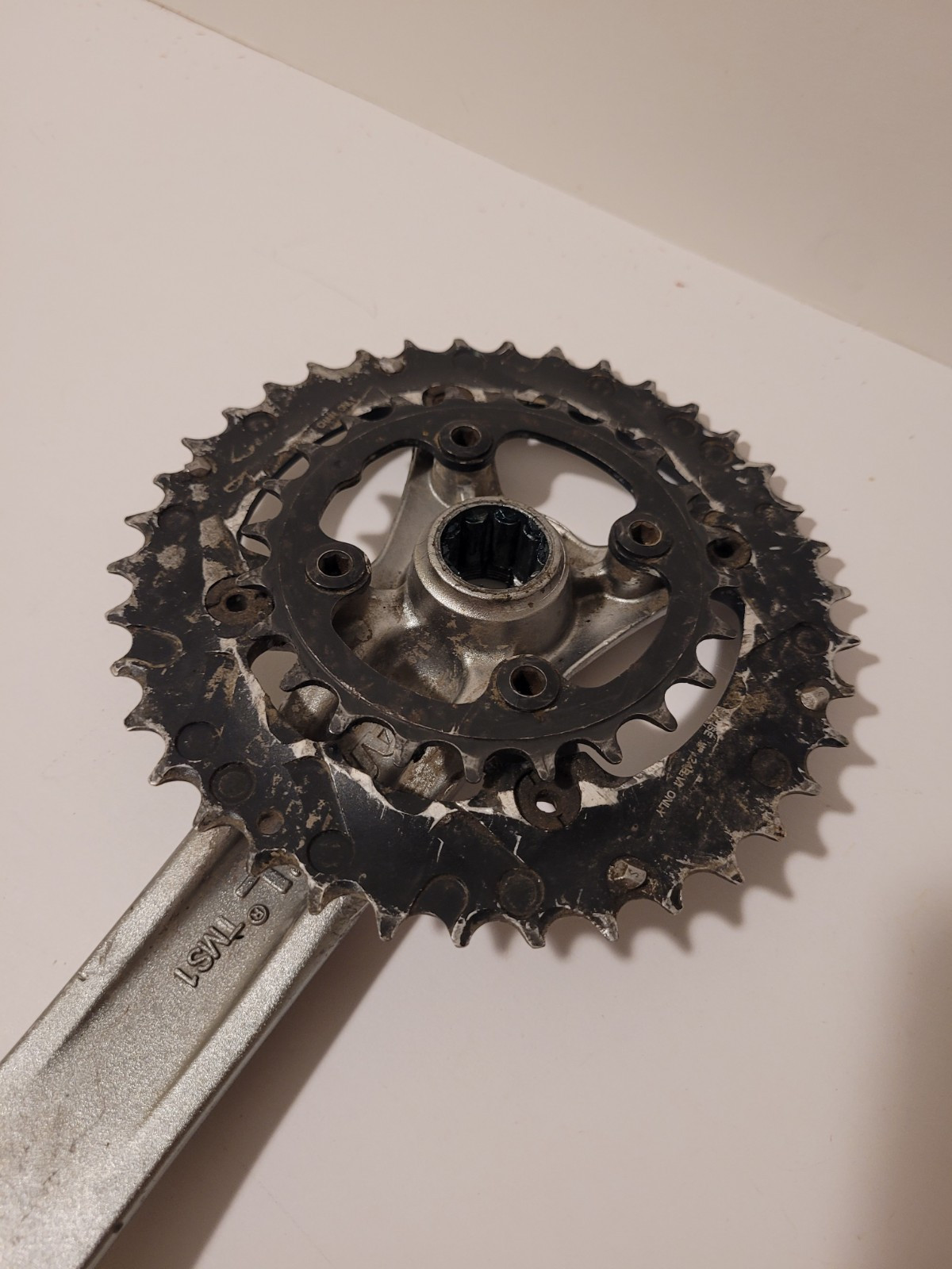 Andel TSM1 175mm 2×10 Silver Aluminum Double Crankset ISIS (FAT BIKE)