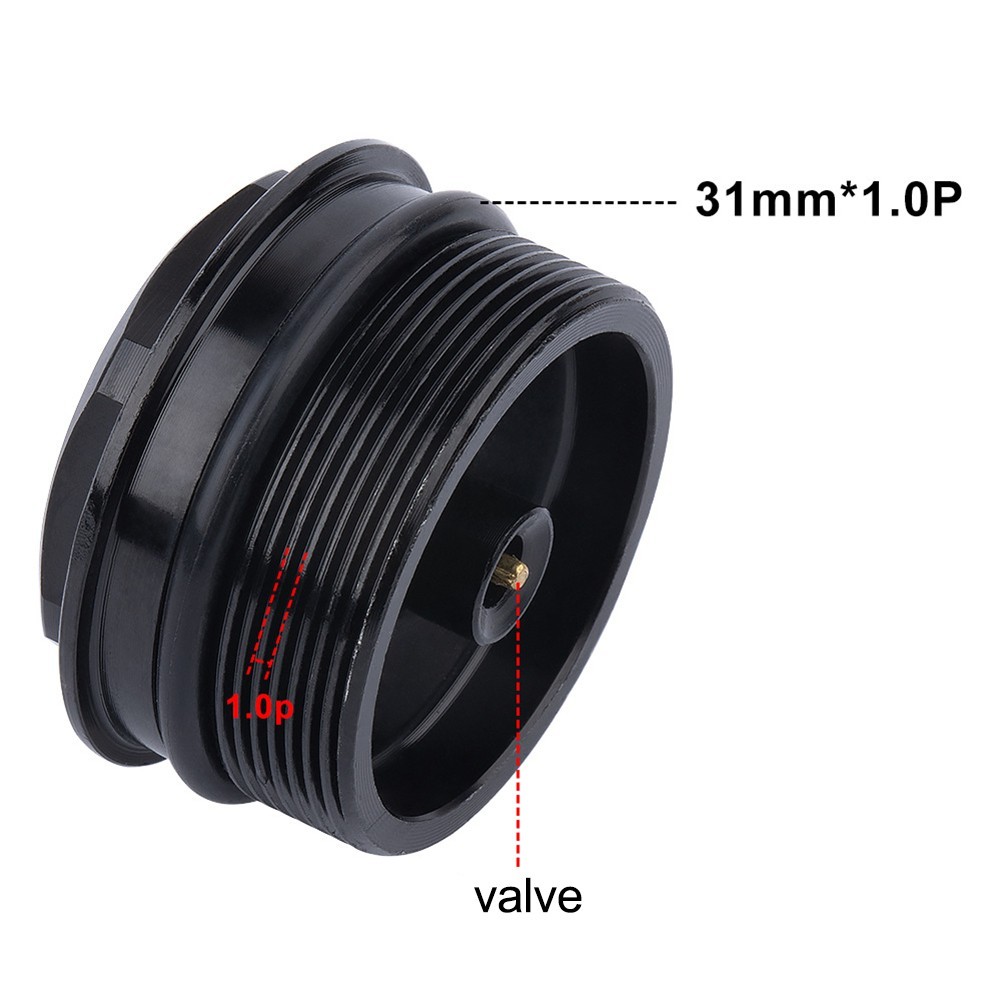Cycling Parts Fork Valve Nut Bike 1Pcs Air Fork Cap Aluminum Alloy Black