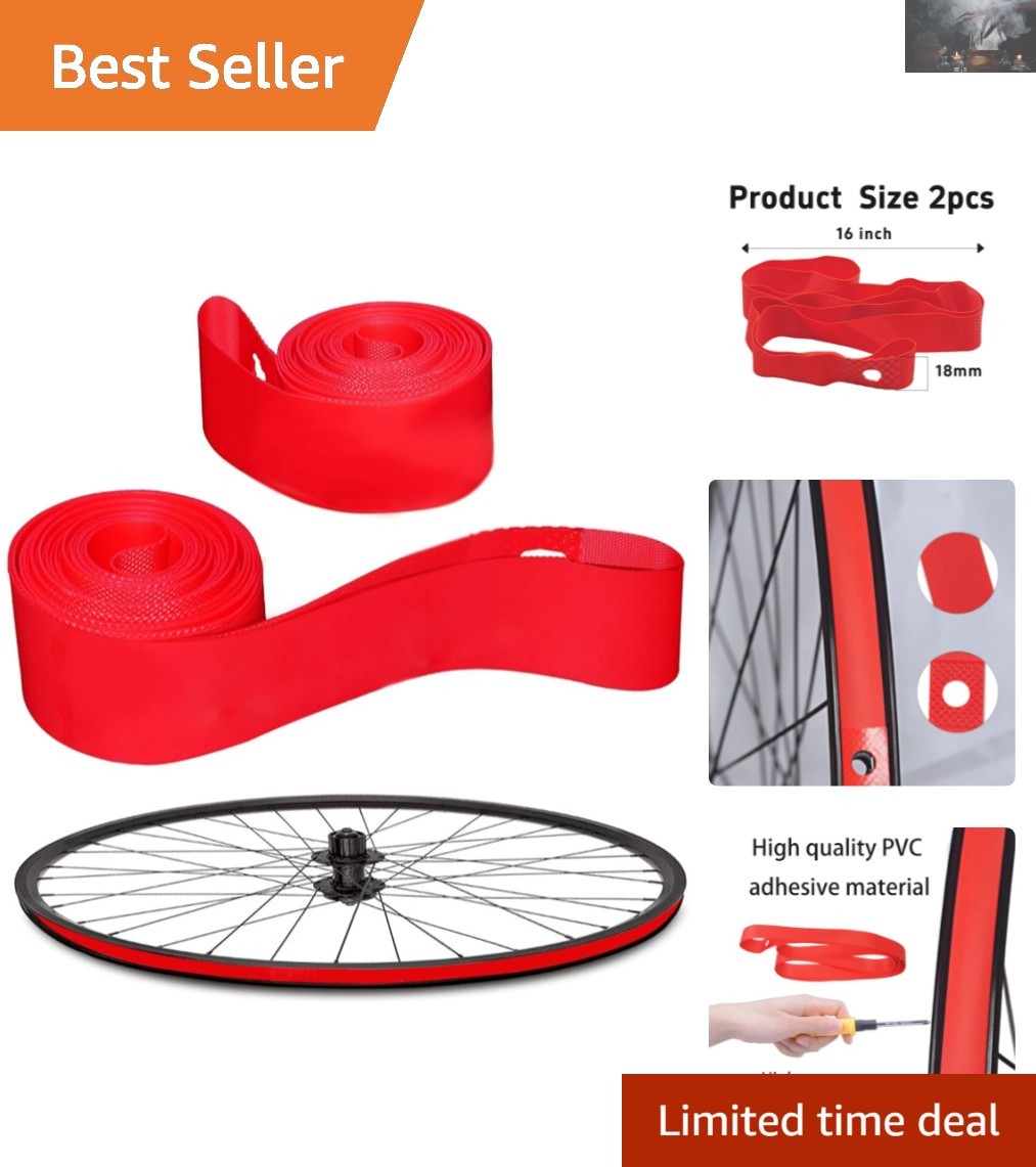 Universal Fit 16″ Bicycle Rim Strip – Easy Install PVC Tape for Mountain & Road