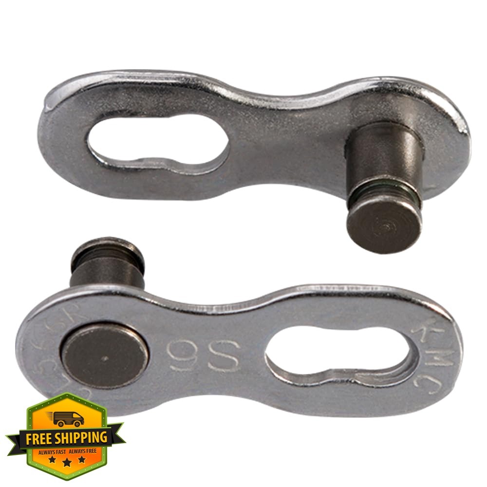 KMC 9 Speed EPT MissingLink 2 Pack Dark Silver