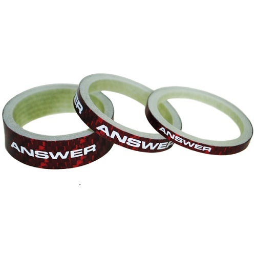Answer BMX Carbon Headset Spacers 3 Pack 1″ Red