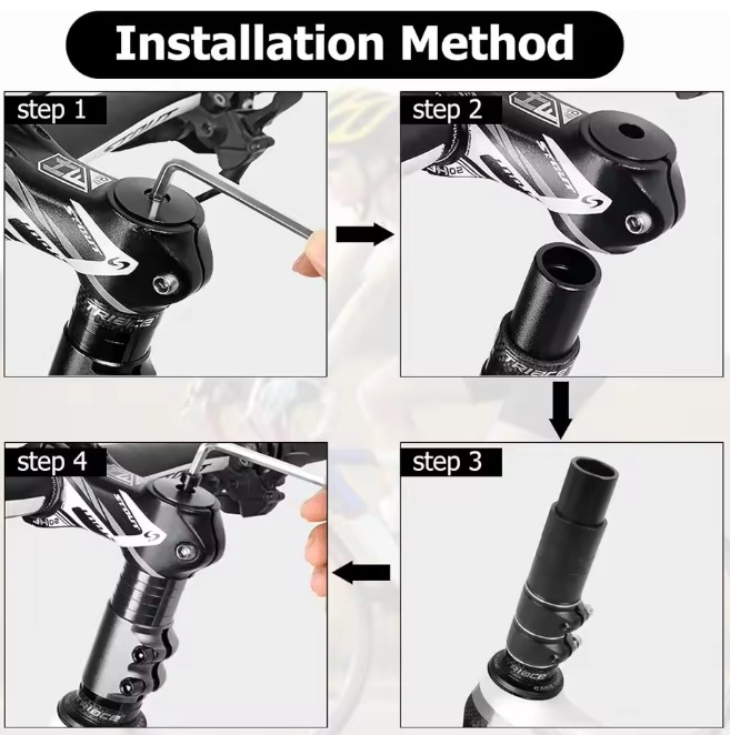 Mountain Bike Handlebar Front Fork Stem Riser Extender Extension Head Up Adaptor