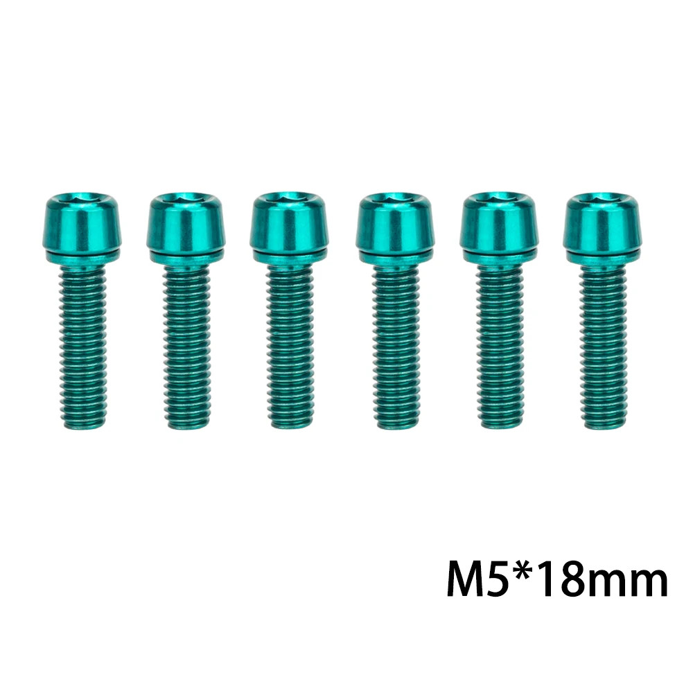 6PCS Bike Stem Bolts M5 M6 Handlebar Stem Screws with Washers MTB Road Bike