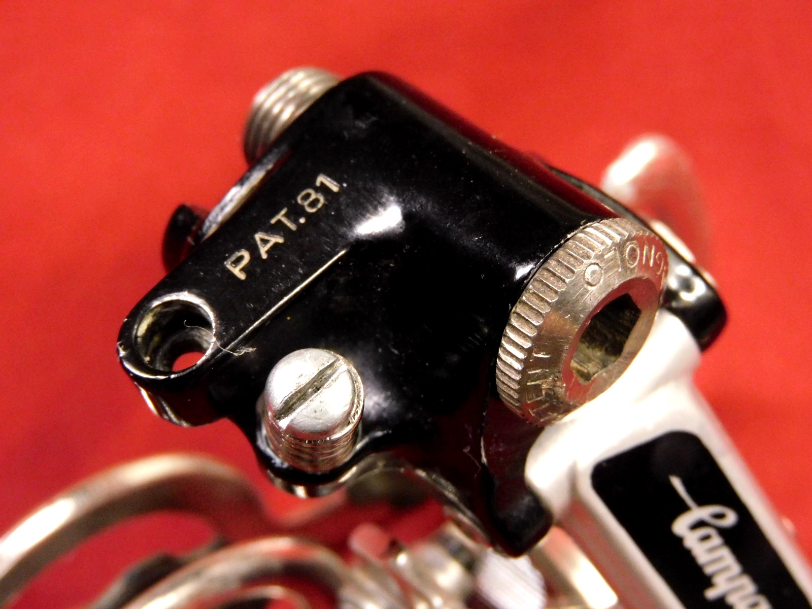 Vintage Pat. 81 Campagnolo 4001 Super Record Rear Derailleur w/ Titanium Bolts