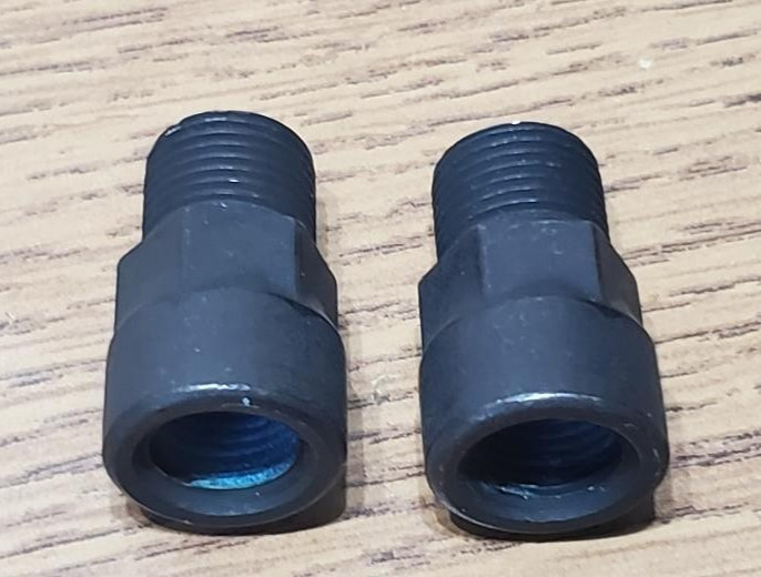 Bike Pedals Extenders 19mm 9/16 to 1/2 Black.
