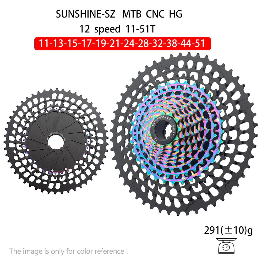 SUNSHINE 12 Speed MTB Bike Ultralight Cassette 11-46/50/51T Freewheel HG freehub