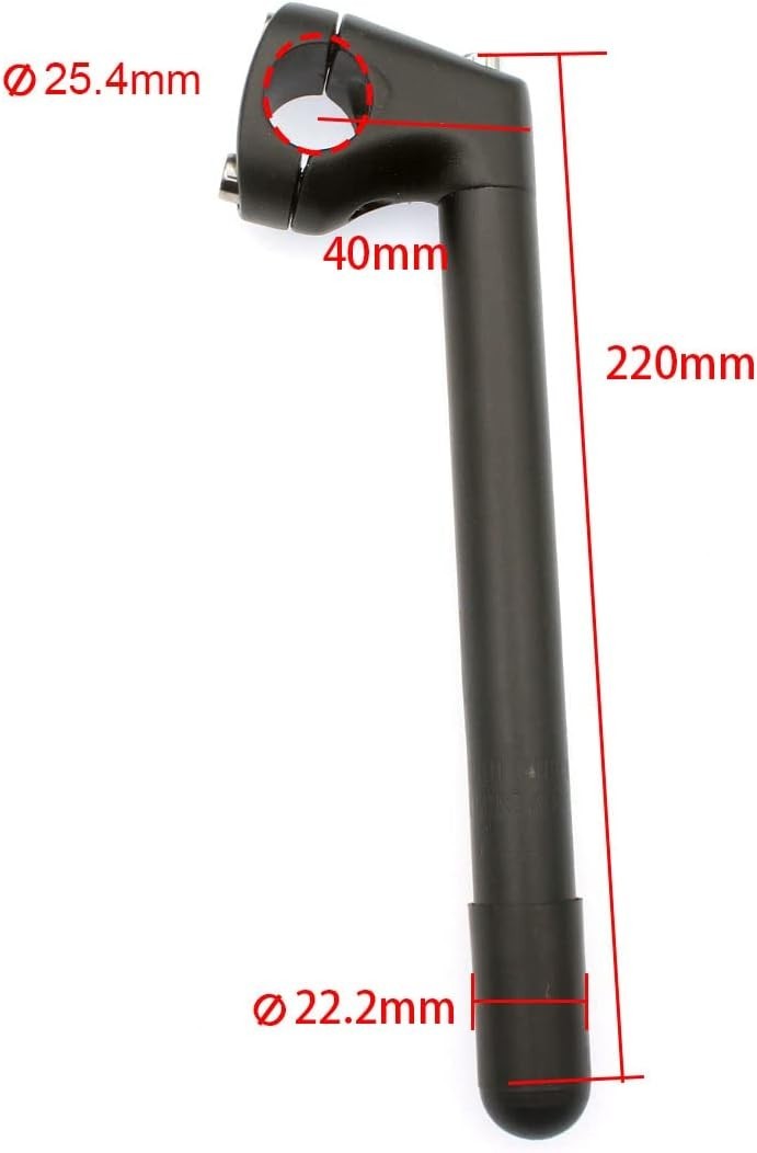 WEERAS Road Bike Stem Fixed Gear Bicycle Gooseneck Handlebar Black, 25.4mm