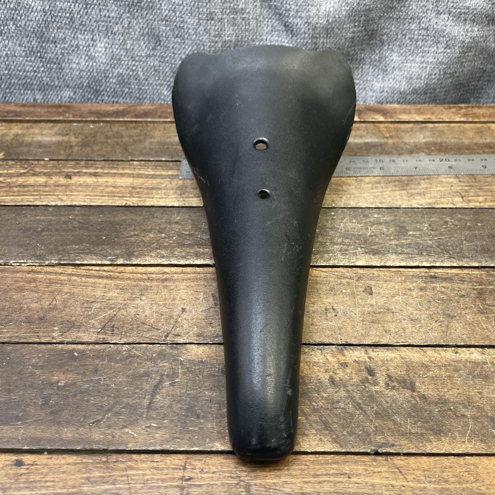 Vintage Kashimax NJS Saddle Seat Keirin Track BMX Black Japan 80s PatP Bicycle