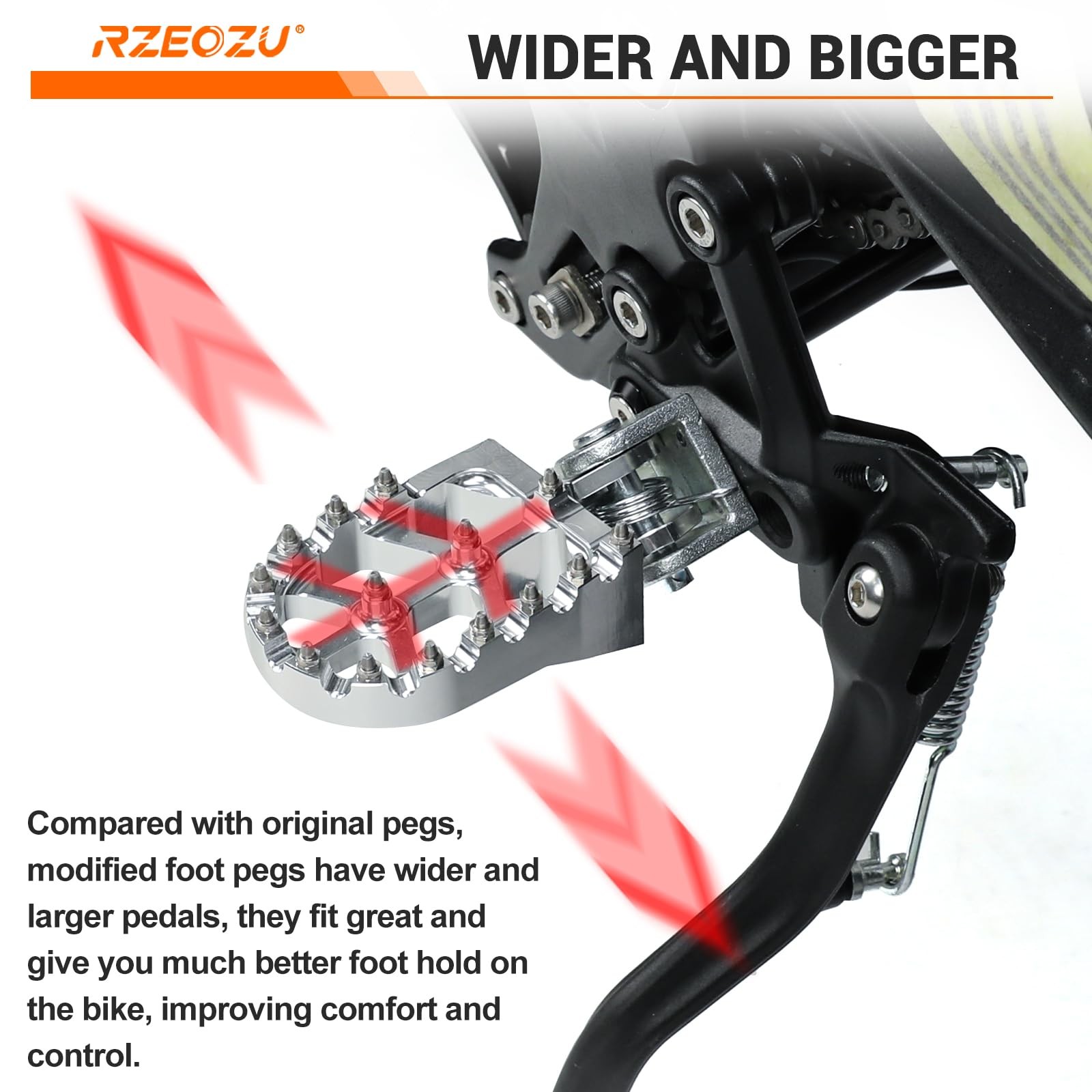 RZEOZU CNC Dirt Bike Pegs Compatible with Surron Sur Ron LBX E-Ride Pro S SS …