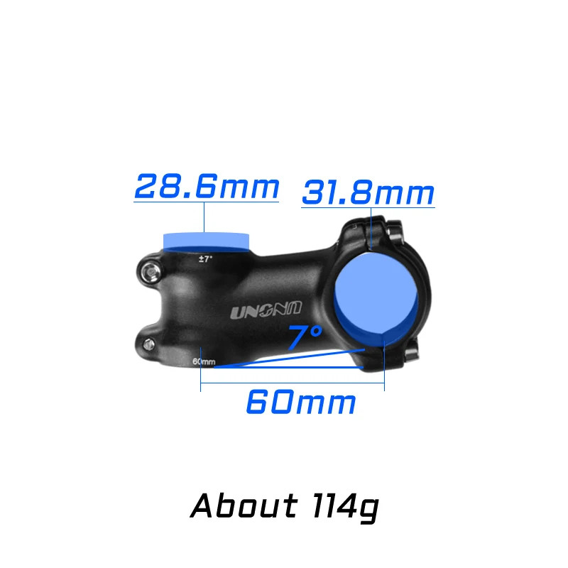 UNO Ultra Light Bike Stem 7 17 Degree MTB Road Bike Adjustable Handlebar 60/70/8