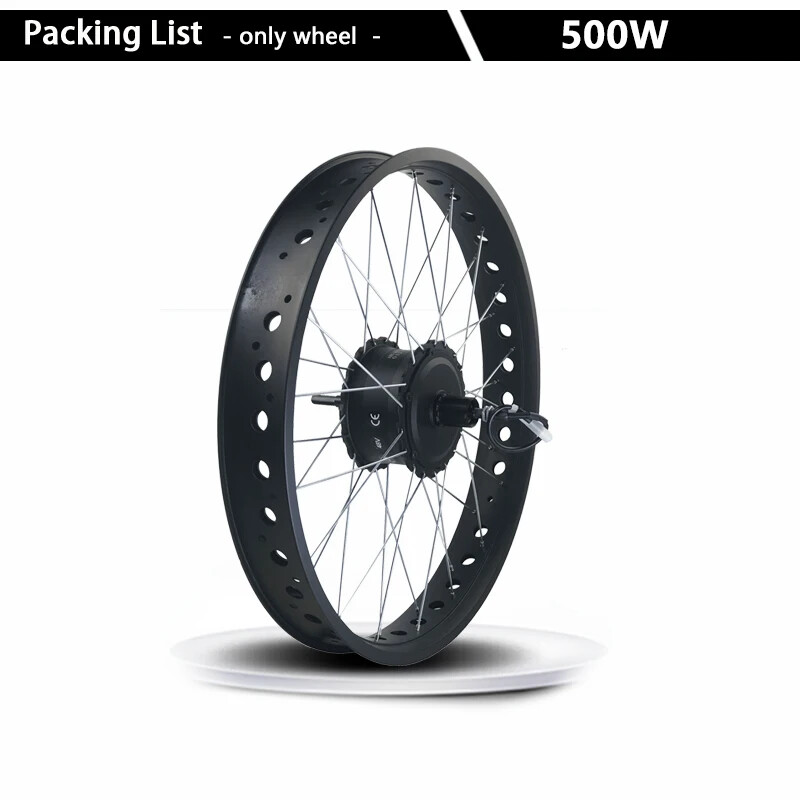 20 24 26inch 500W Snow Fat E-bike Conversion Kit 36 48V Rear Cassette Hub Motor
