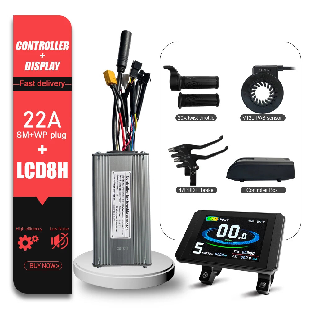 E-bike Controller 36V 48V 500W LCD3 8H LED880 Display SM/WP Plug with Light