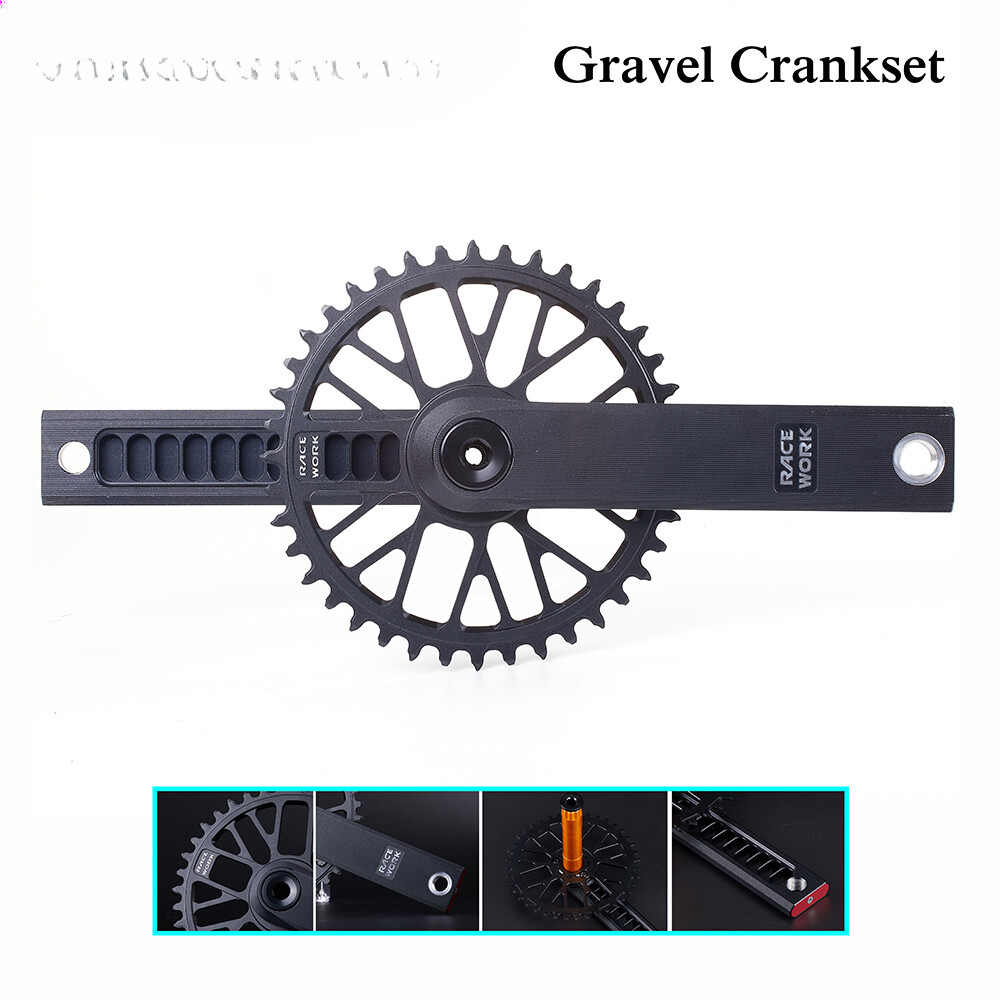 Gravel Road Bike Crankset 170mm Hollow Crank 40/42/44/46T Chainring with BB