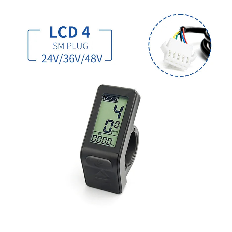 Electric Bicycle Display 24V 36V 48V 72V SM/Waterproof for Ebike Conversion Kit