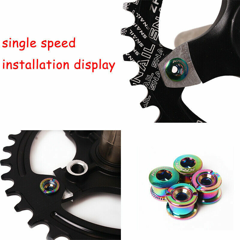 4/5X Steel Bike Chainring Bolts 6.5 Single 8.5 Double Triple Speed Nut Screw MTB