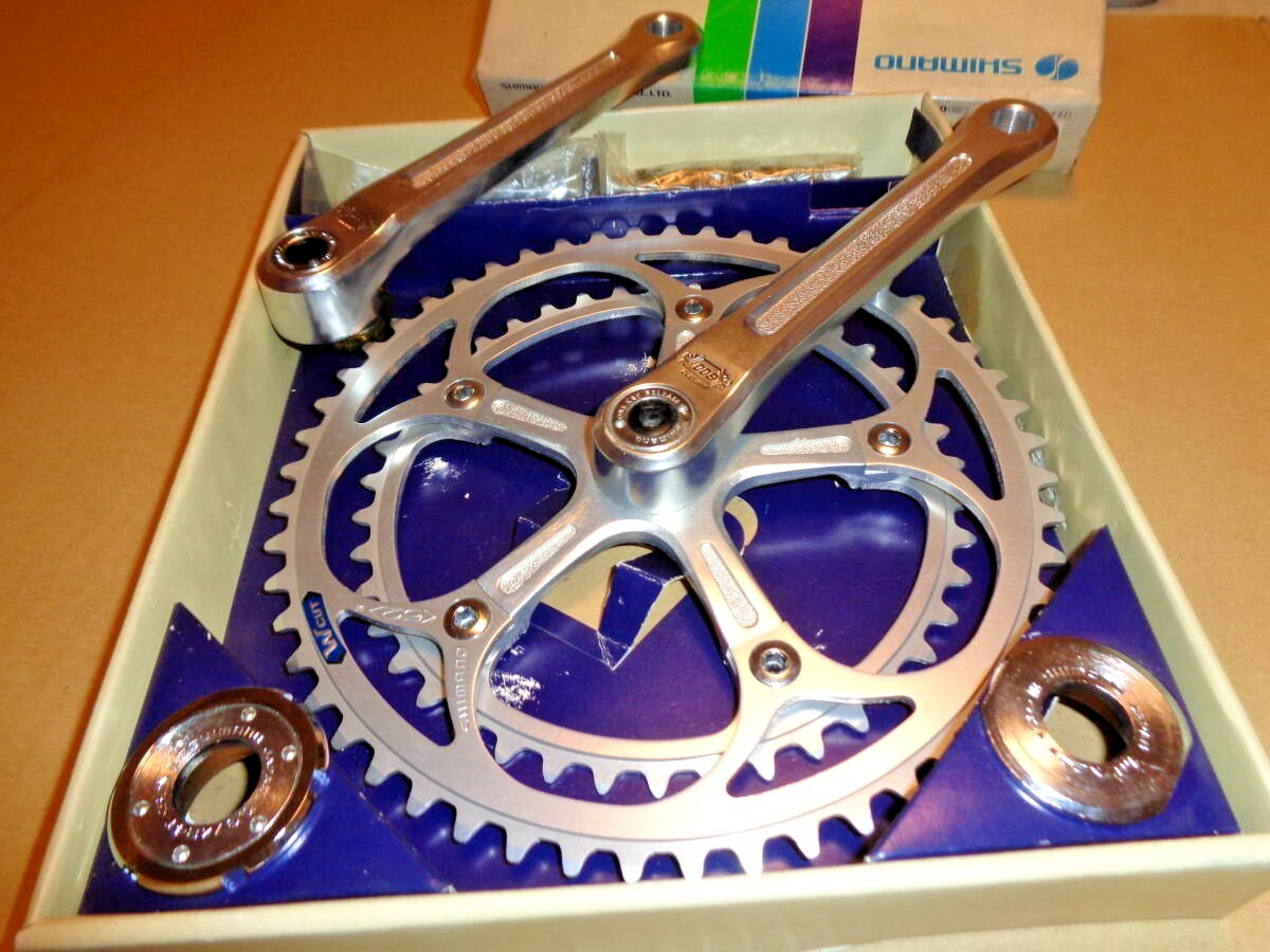 SHIMANO 600EX Arabesque 165mm 52/42T PCD 130mm Chainwheel set With BSC 68mm BB