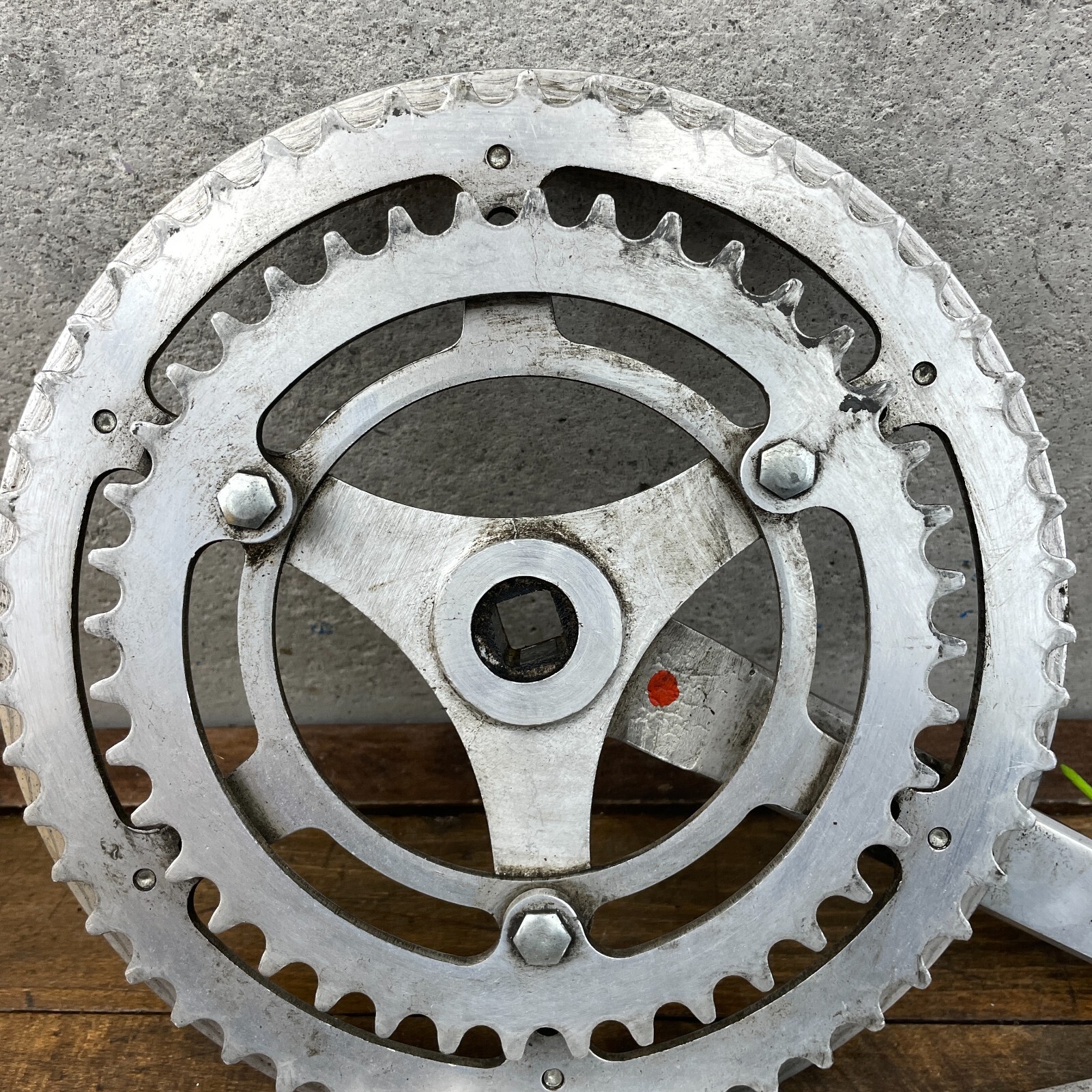 Vintage Nervar Crank Set 170 mm Double France BSA Schwinn Sports Tourer English