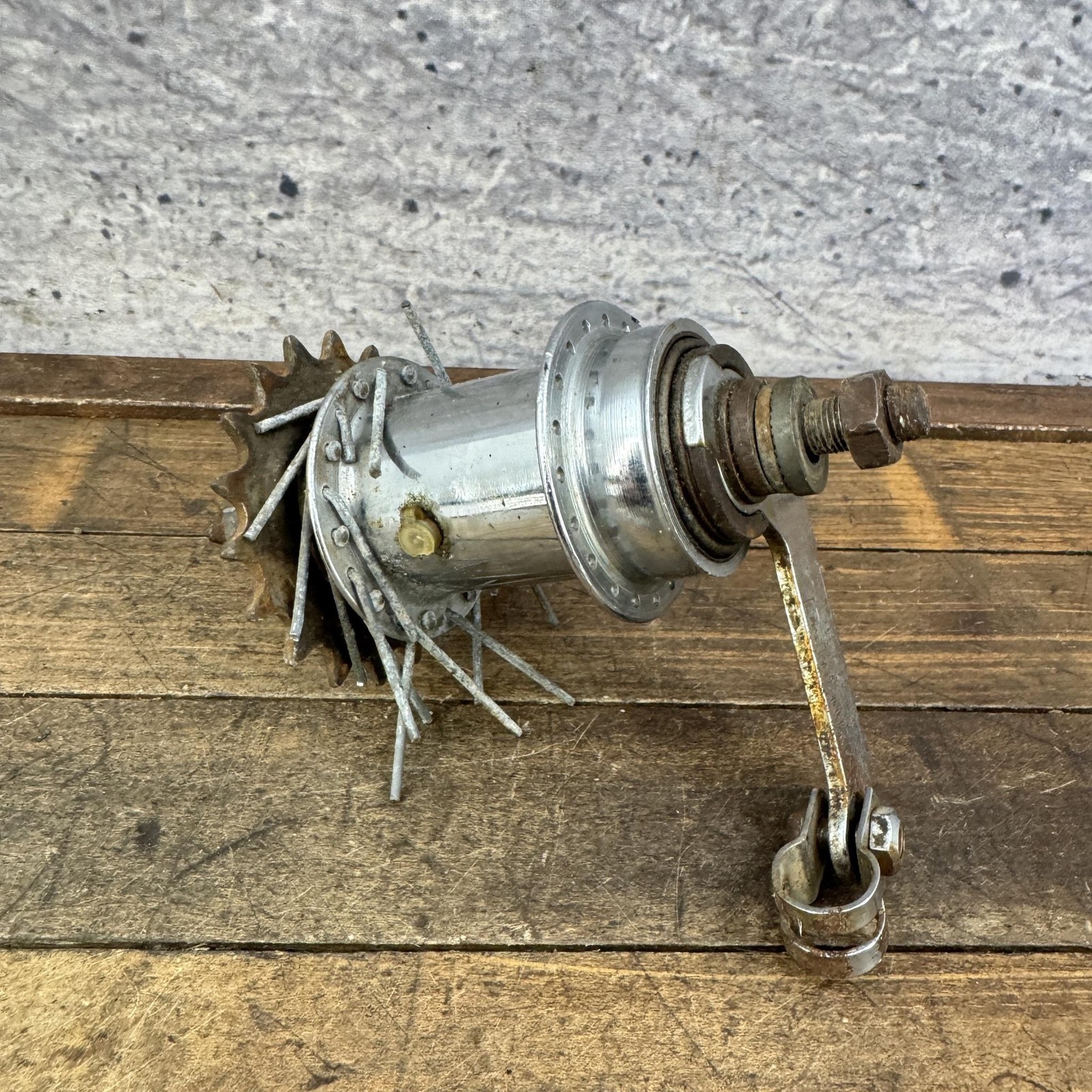 Vintage Sturmey-Archer SC Rear Hub 40H Coaster Brake Nutted 40 Hole 68