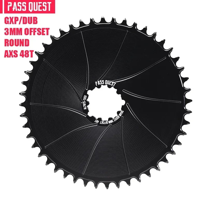 3mm Offest Narrow Wide Chainring for Direct Mount Crank Gravel Bike Chain 36-54T