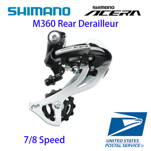 Shimano Acera RD-M360 SGS 7/8 Speed Direct Mount Rear Derailleur SIS Black