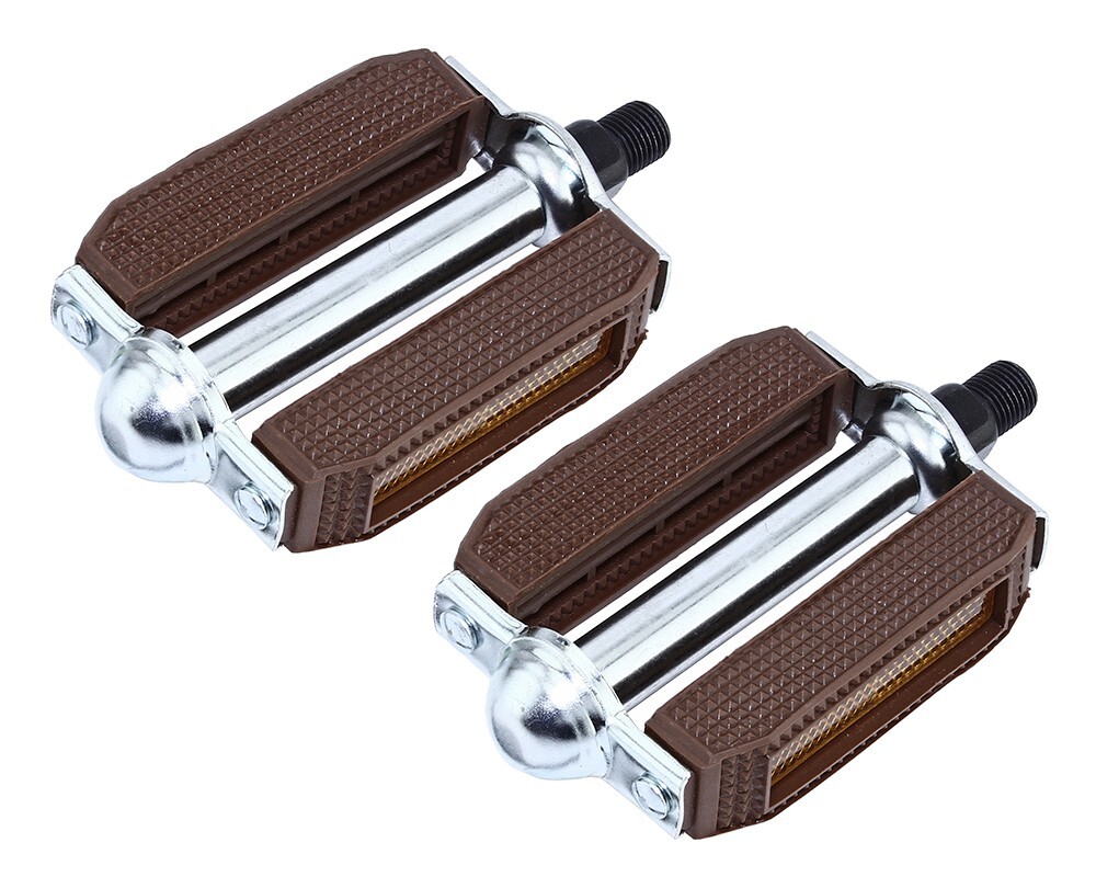 ALTALINE Classic BROWN FALT PEDALS CRUISER CHOPPER 1/2″ Bike Pedal Lowrider