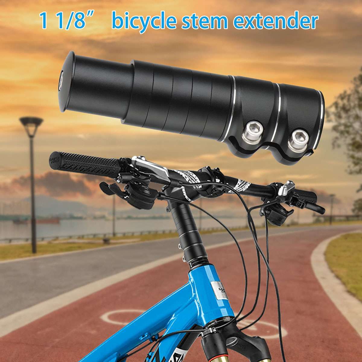 Mountain Bike Handlebar Extender Adaptor Tube Front Fork Stem Riser Extension