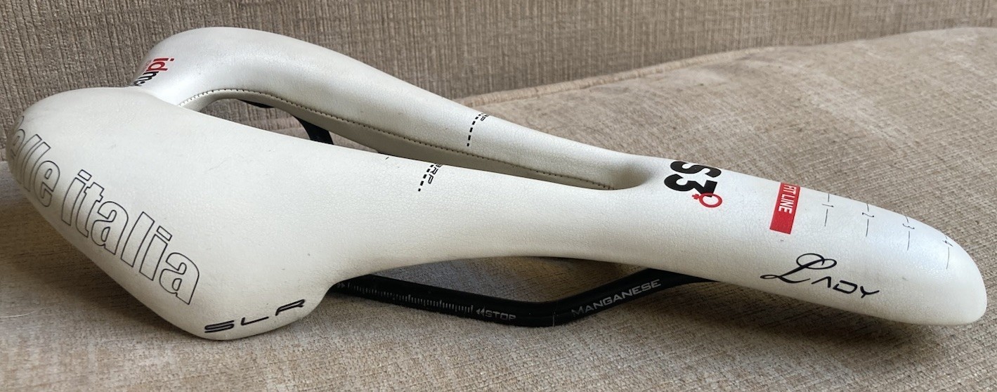 Selle Italia SLR S3 Manganese Railed Test Saddle White Bicycle Road Bike Seat