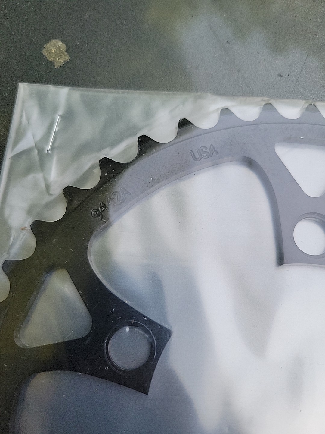 Vintage Vuelta 42 Tooth 94 BCD Chain Ring Black