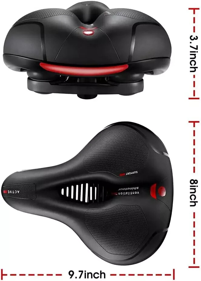 New Bicycle Saddle bike Comfort Wide Soft Bike Seat Sporty Air Cushion men women