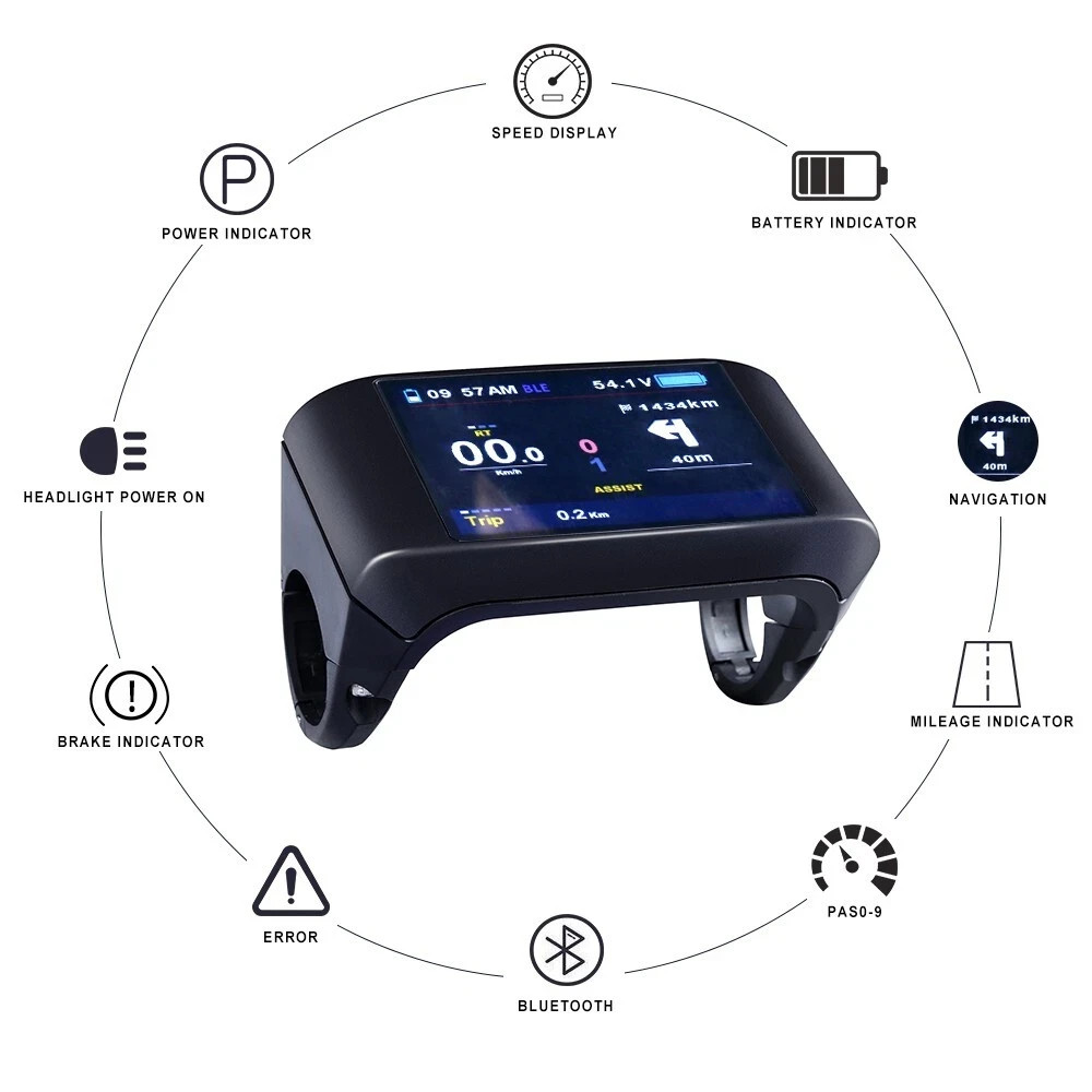 Bafang 750C Bluetooth Display For BBS01 BBS02 BBSHD Mid Drive 24-72 V UART *READ