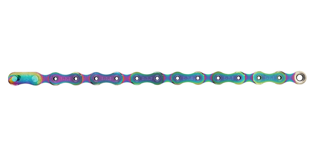 SRAM XX1 Eagle Hollow Pin 126 Links Power Lock 12-Speed Chain Rainbow