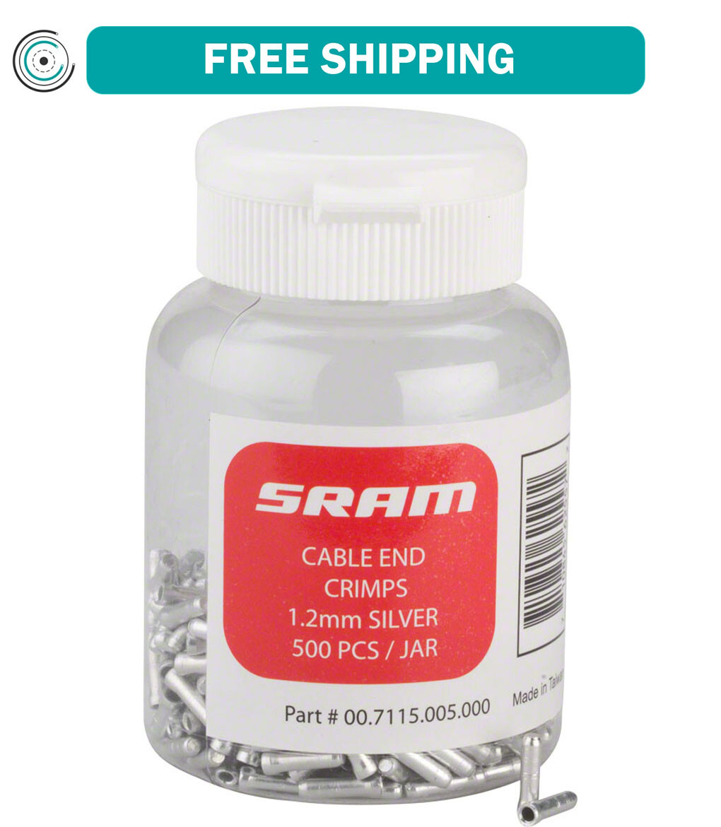 SRAM Cable End Crimps 1.2mm, 500-Count Jar