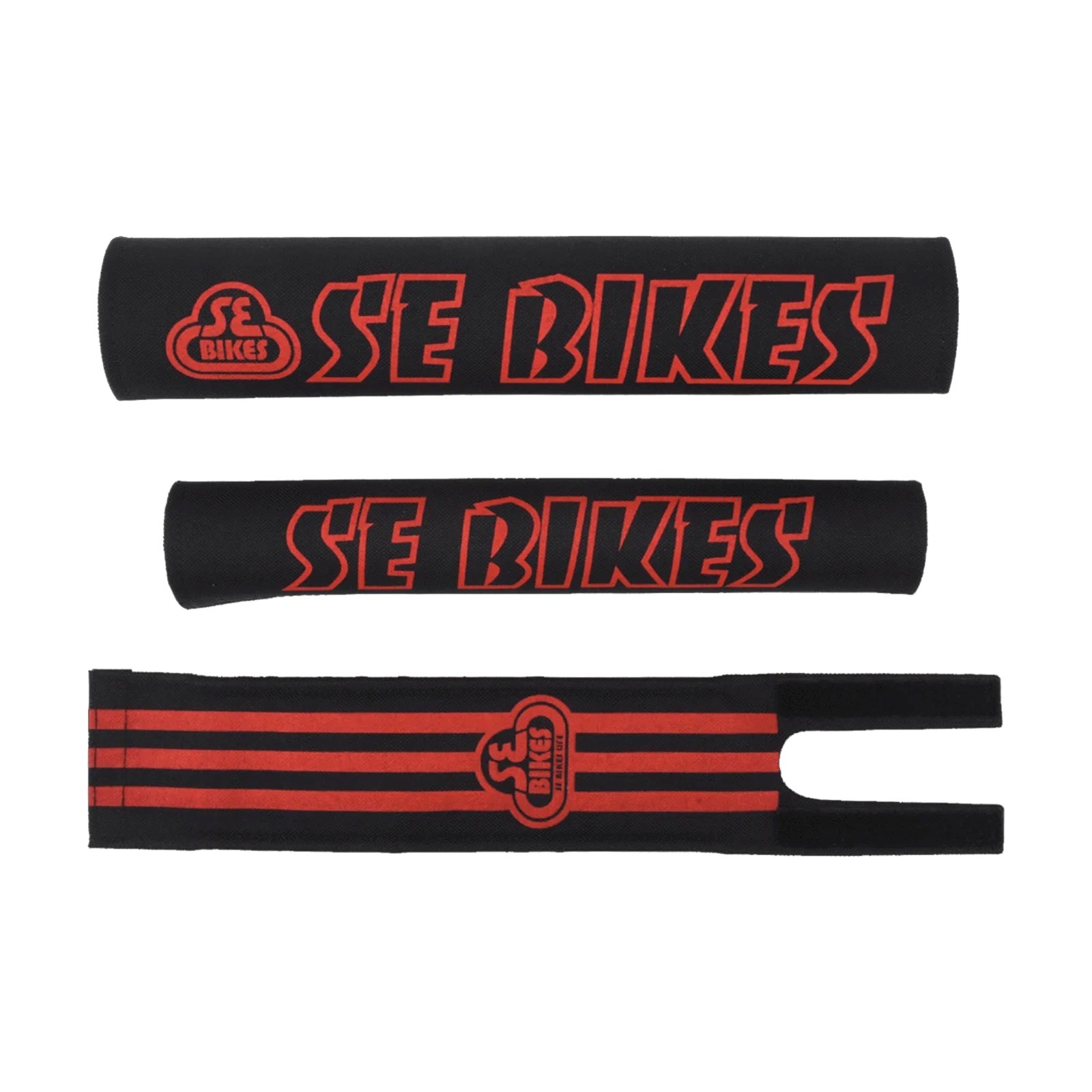 NEW SE Bikes Racing Red/ Black BMX 3 Piece Retro Pad Set