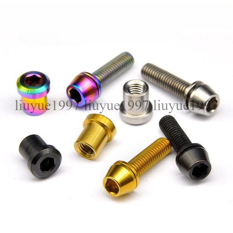 Titanium Bolt M5x16 18 20mm with Washer Screws For 3T Stem Front Forking Lock