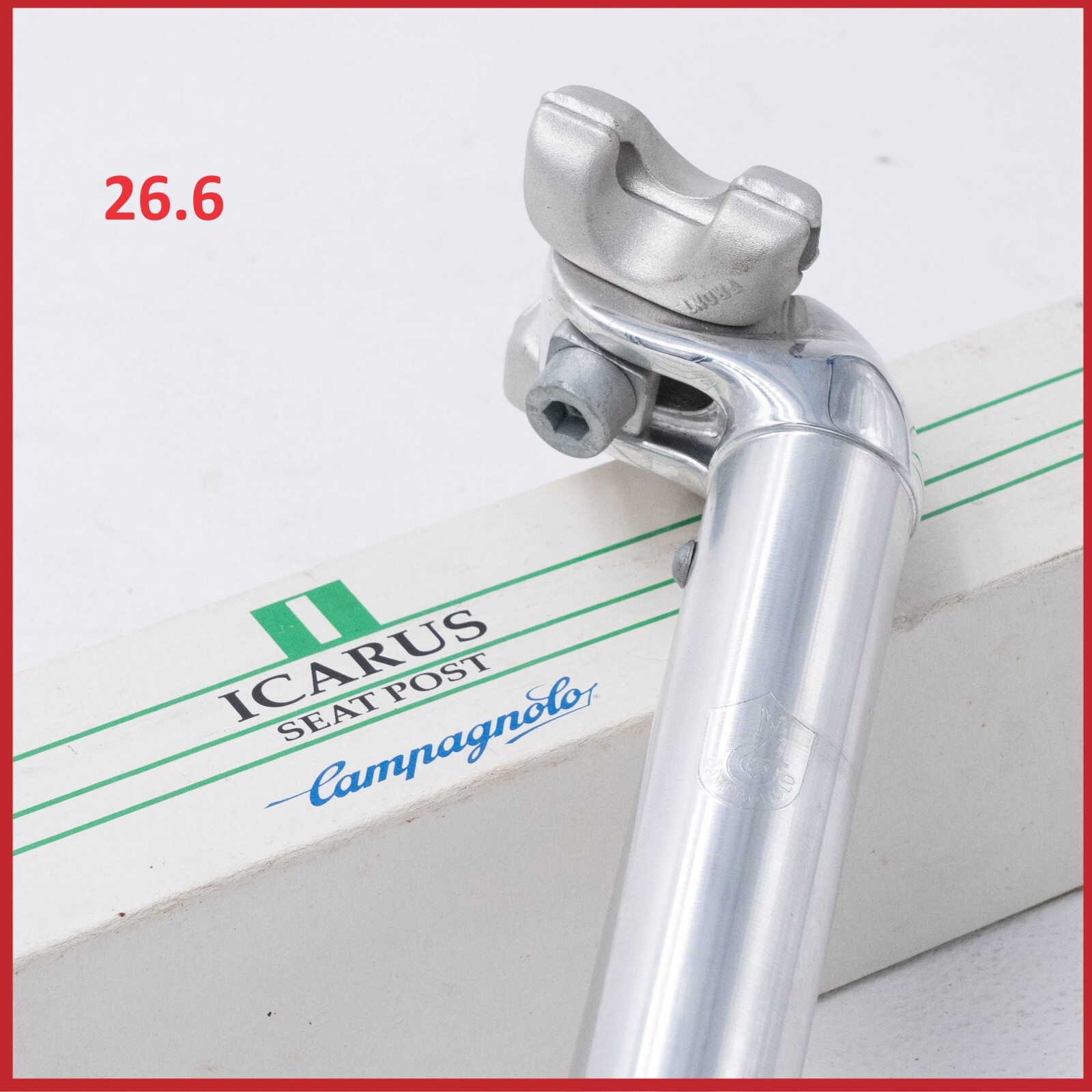 NOS CAMPAGNOLO ICARUS SEATPOST 26.6 mm VINTAGE OLD MOUNTAIN BIKE MTB LONG