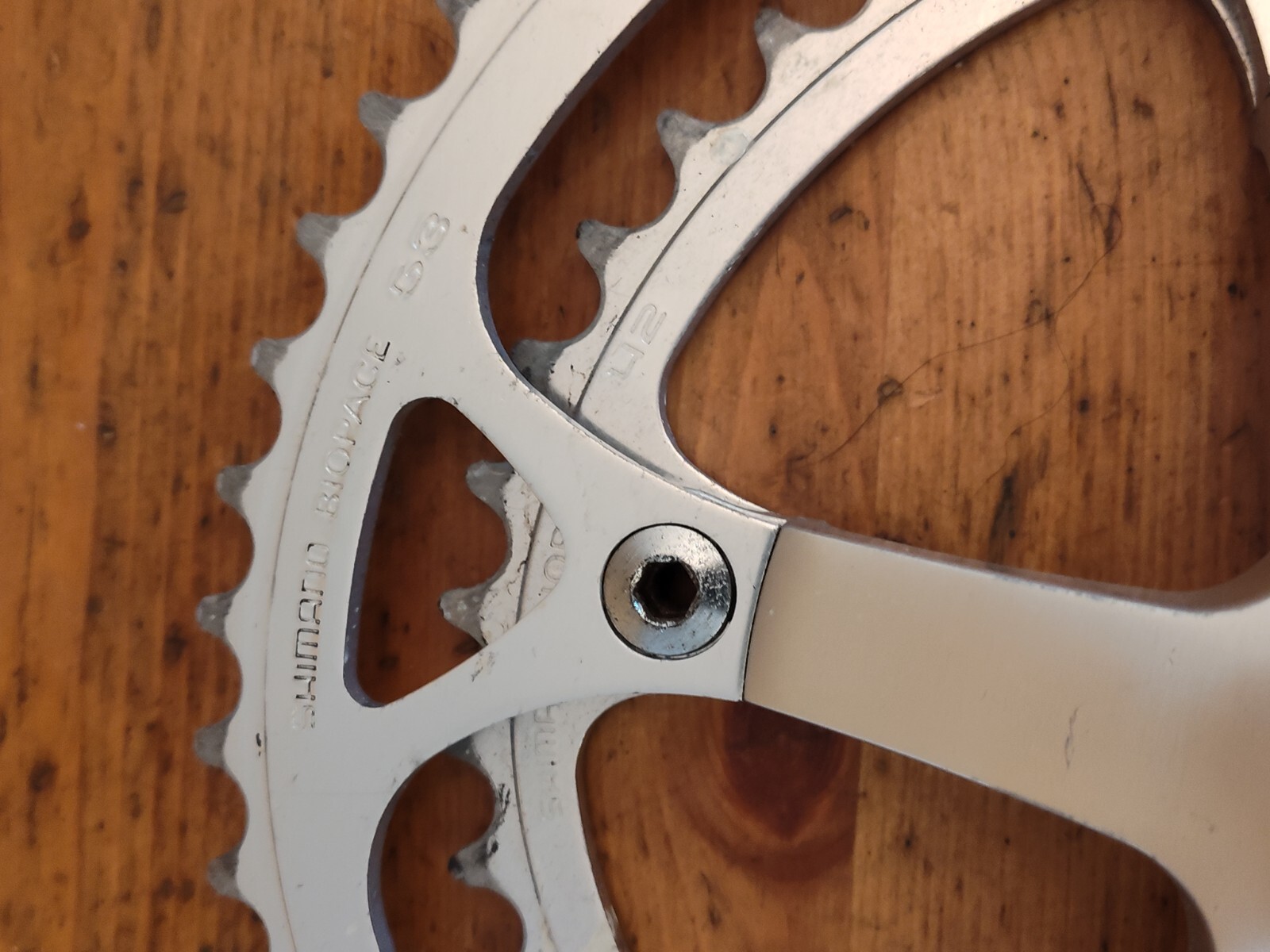 Shimano 600 6400 Crankset 172.5mm 53/42 Biopace Chainrings