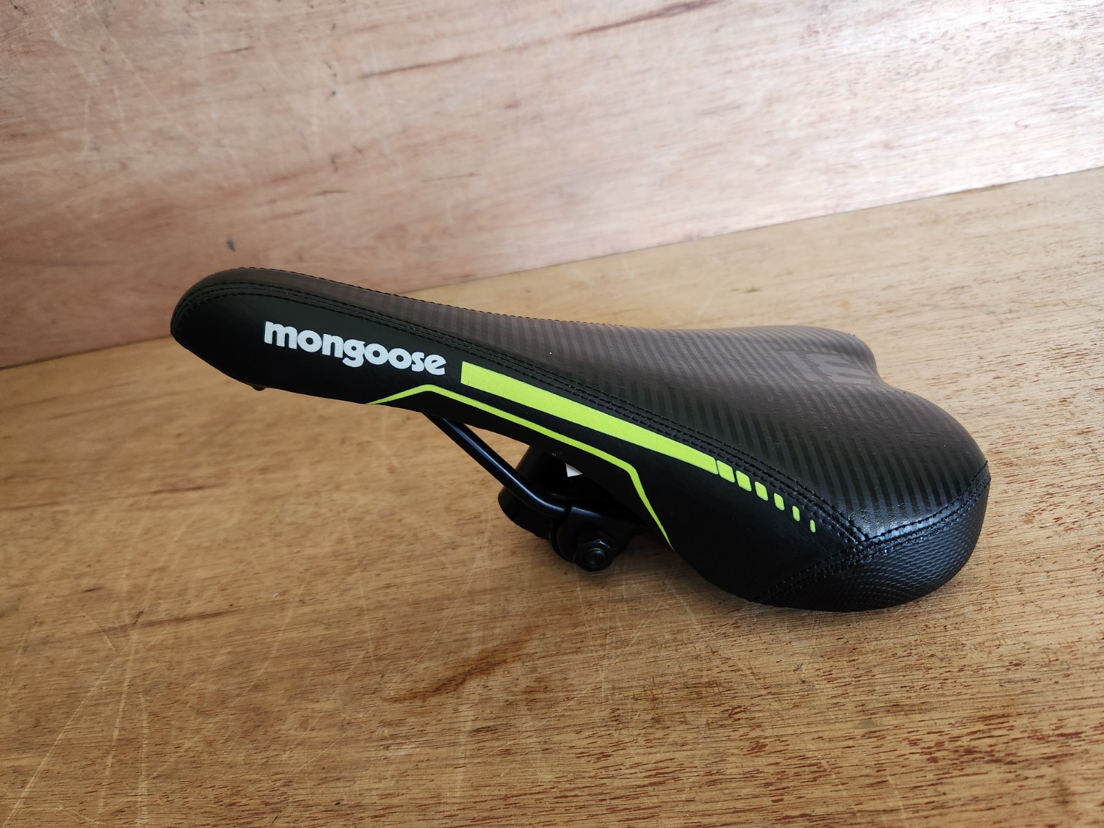 Mongoose BMX Cycling Bike Seat Bicycle Saddle Black Yellow/Green Neon Pacific