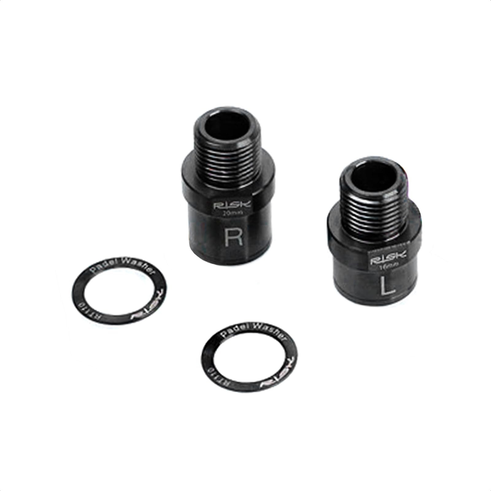 Titanium Bike Pedal Extenders 16/20mm – Hollow Foot Washers for 9/16″ Pedals, Fi