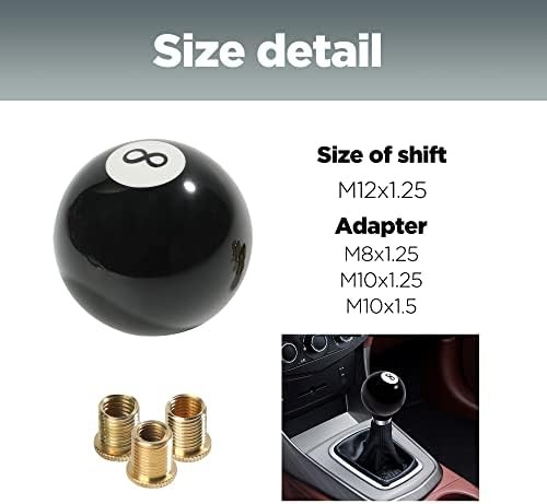Shift Knob Manual Gear,Round Shift Knob Acrylic Gear,4 5 6 Speed Universal Shift
