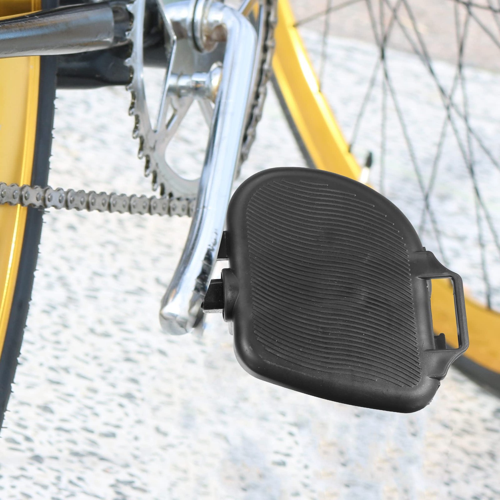 X AUTOHAUX 1 Pair Exercise Bike Pedals with Straps Indoor Cycling Parts Non Slip