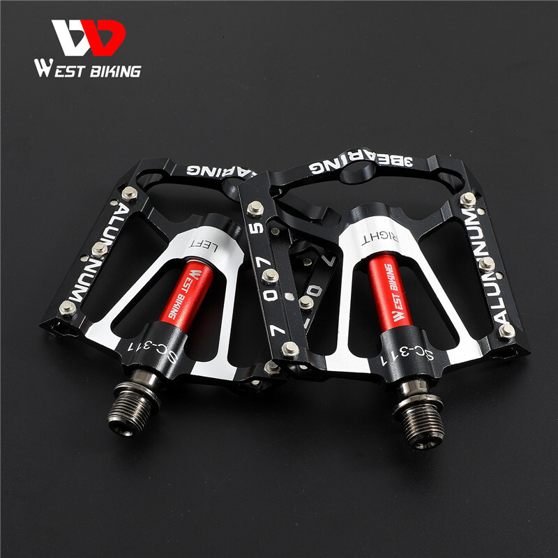 WEST BIKING Bicycle Pedals 3 Sealed Bearing Aluminum MTB Road Bike Pedal 9/16 in