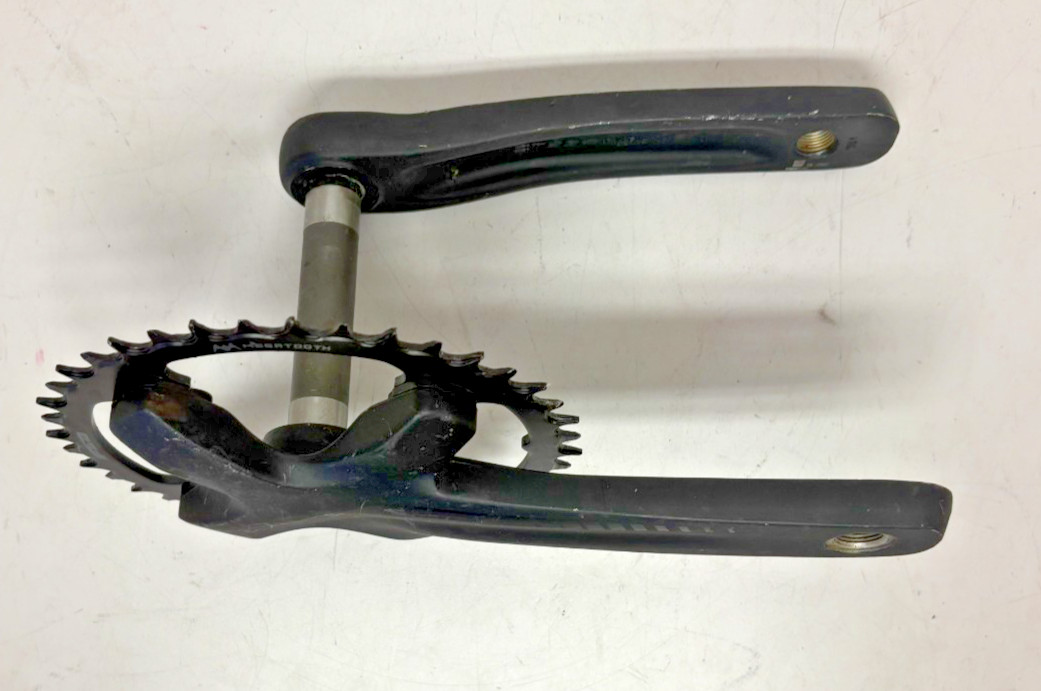 FSA Omega 165mm Black Aluminum Crankset Steel 40-Tooth Chainring 19mm Spindle
