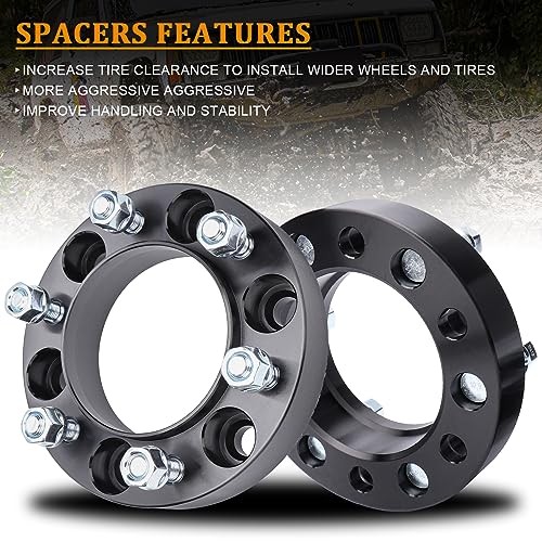 1.25in Wheel Spacers, 2pcs 6×5.5/6×139.7mm Hubcentric Spacers 2PCS/1.25″