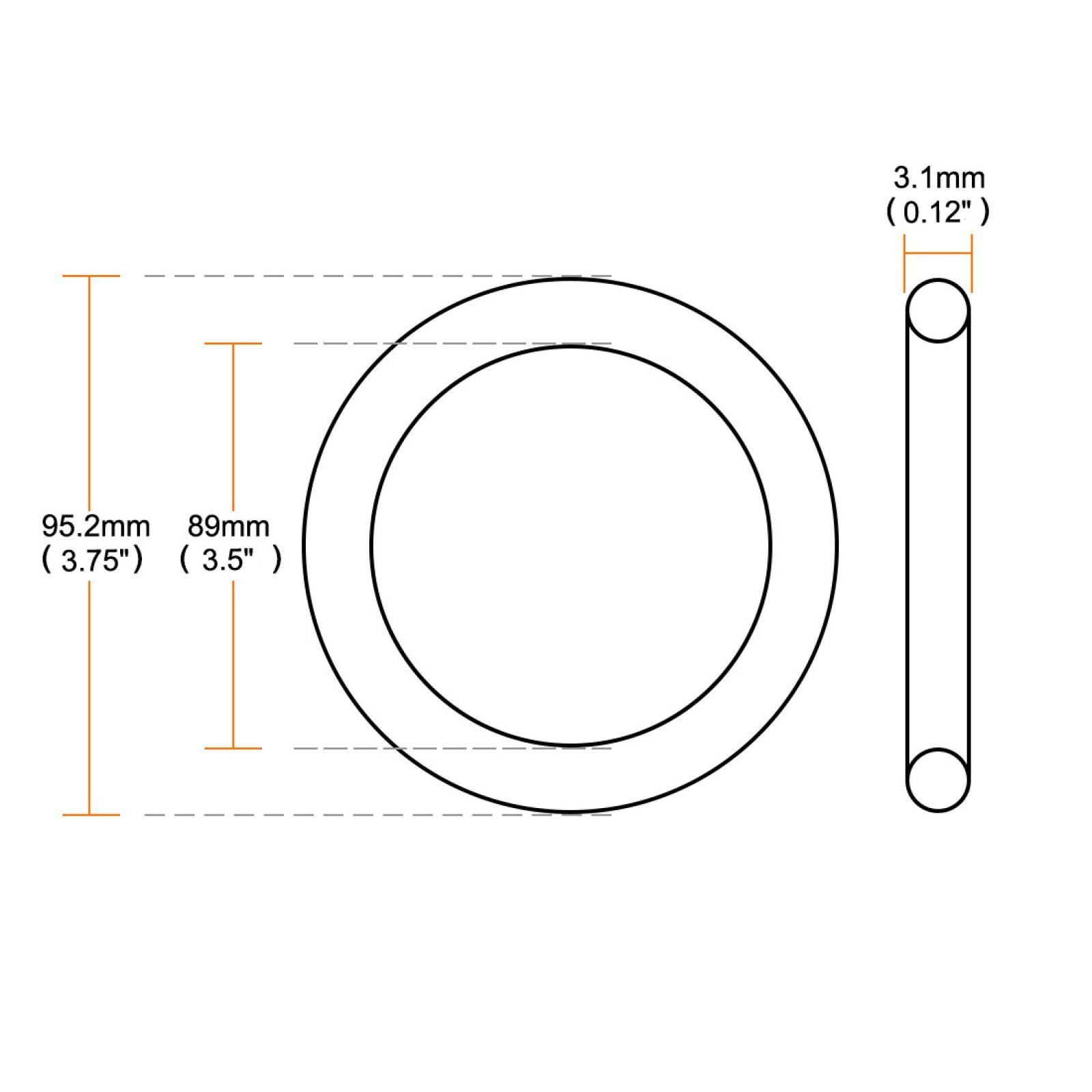 10Pcs Neromechanical O Ring Rubber Seals Oil Seal 89mm x 85mm x: 3.1mm