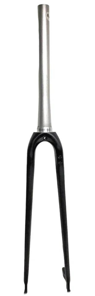 RHR Carbon‑Alloy Gravel Road Fork 700C Tapered Post Mount QR 9×100 Matte Black
