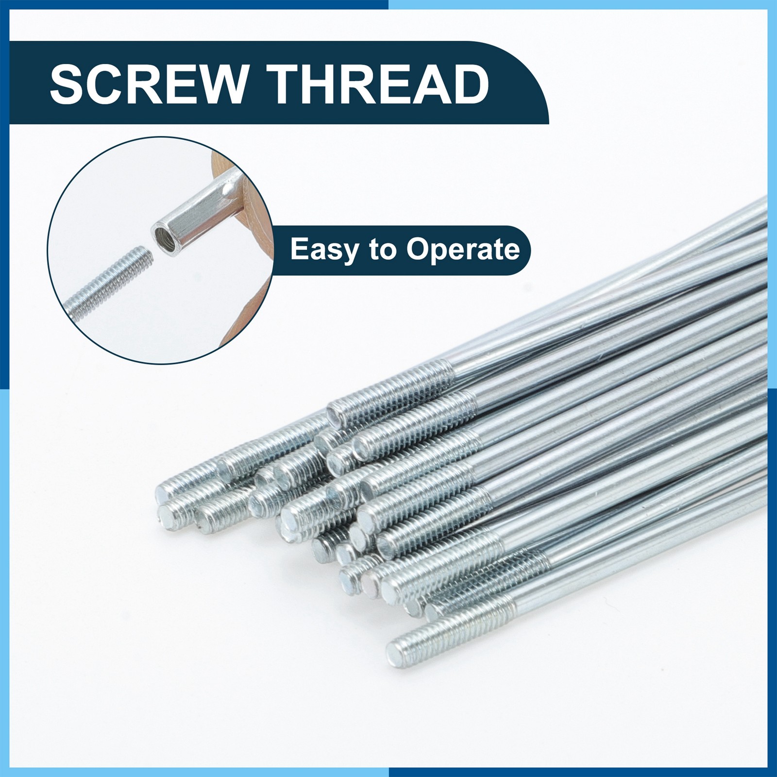 Set 14G 267mm Length Bicycle Spokes Nipple Carbon Steel Galvanized Universal