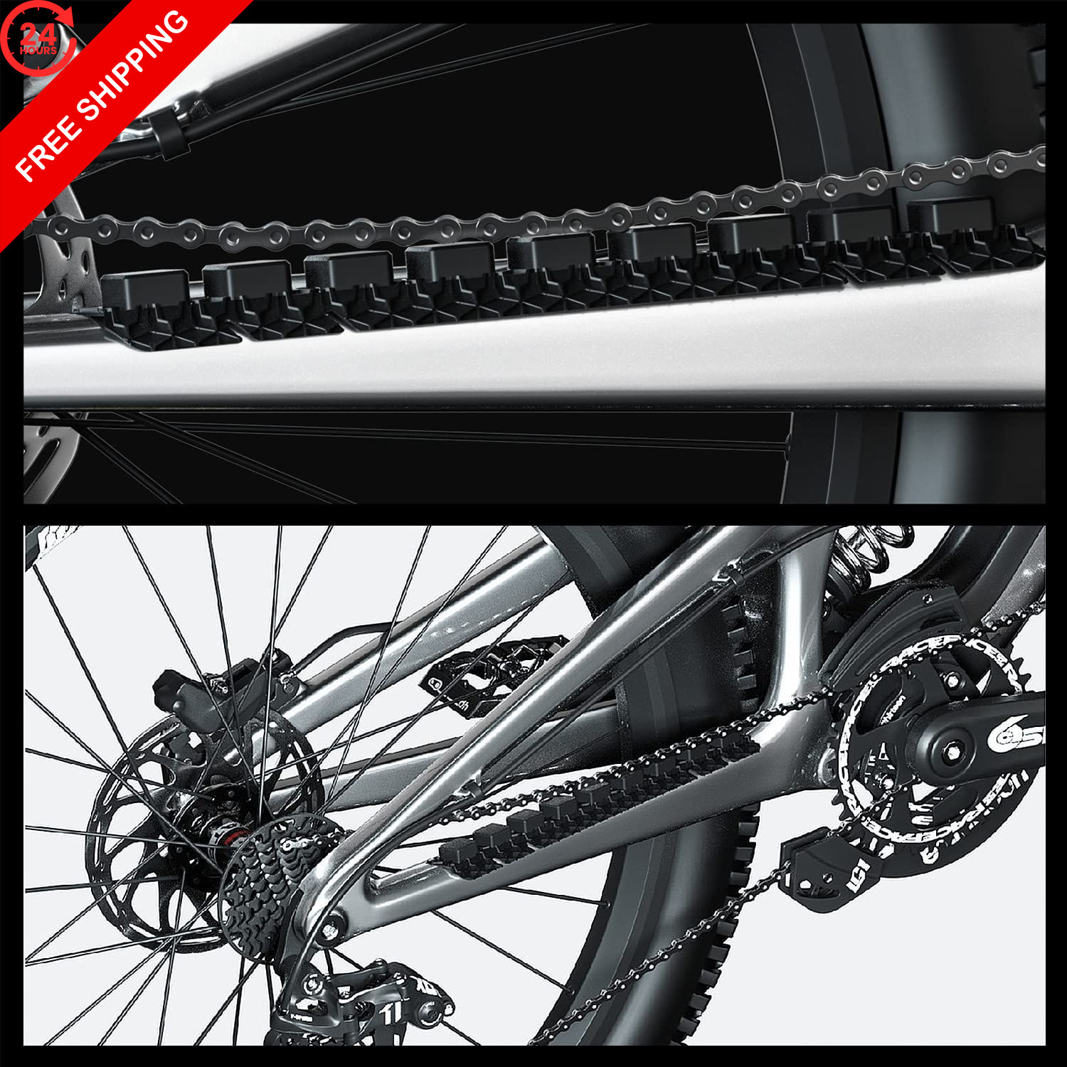 ziyue Mountain Bike Chainstay Protector, Silicone MTB Chain Guard E214