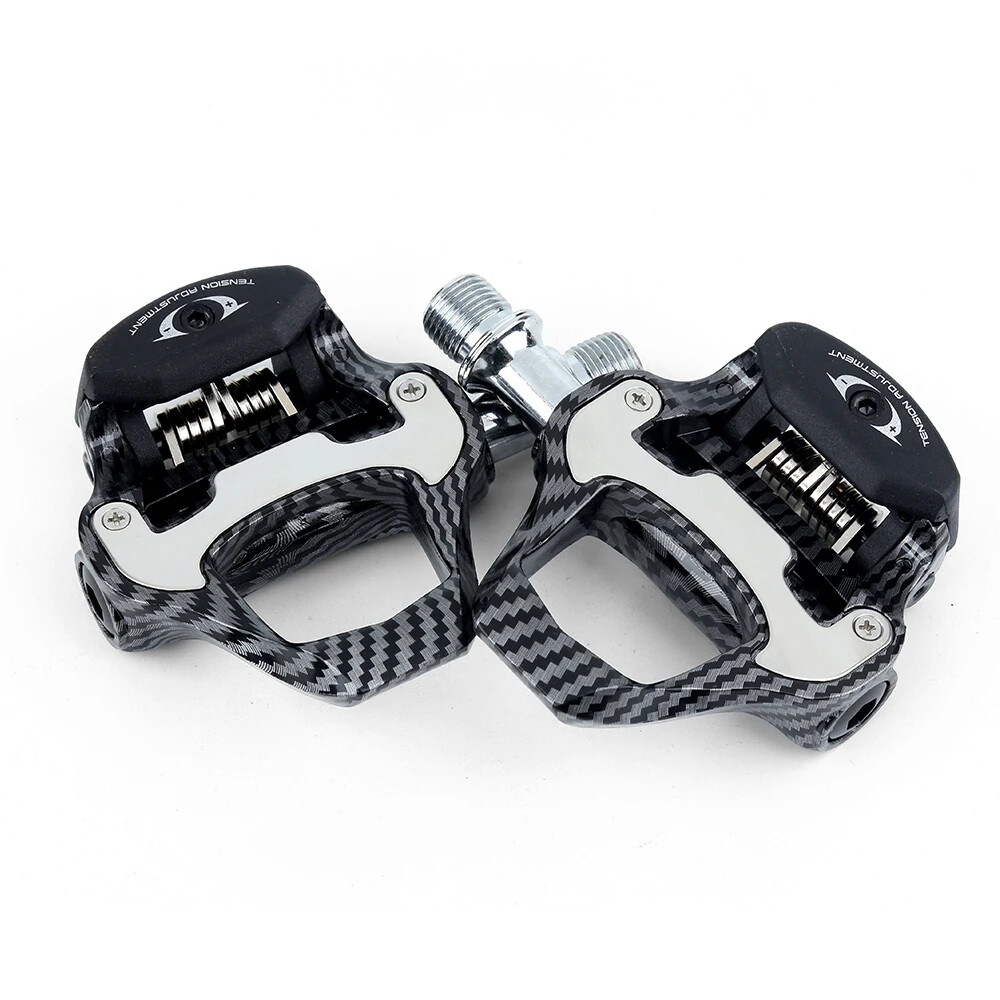 Road Racing Bicycle Footrest Cleat Pedal Carbon Fiber Footrest with Spd Clip