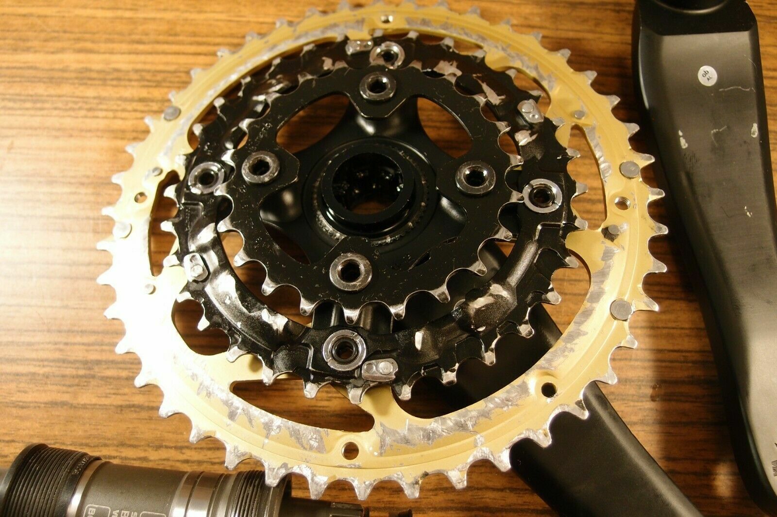crankset Shimano Deore LX Mega Drive Train Gold Edition FC-M570 + bottom bracket