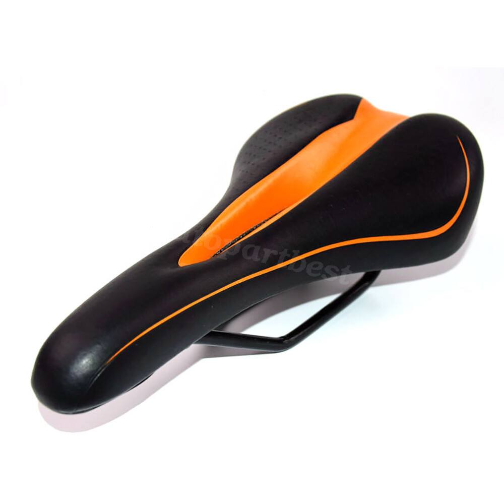 MTB Bicycle Saddle Soft Hollow Comfort Orange Black Road Bike Seat Cushion Pad